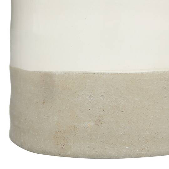 Gray Stoneware Coastal Style Vase